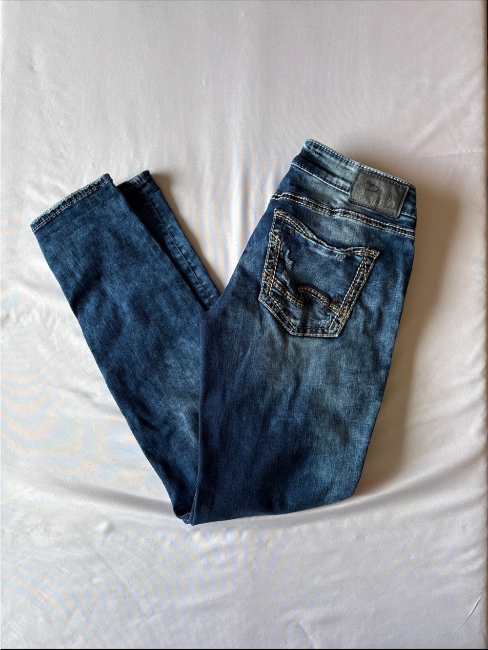 Silver Jeans Sam Women's Faded Indigo Skinny Denim